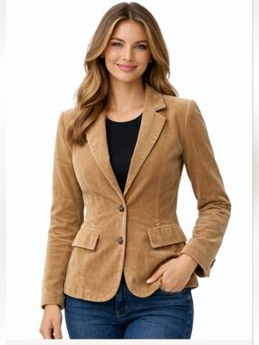 "Forever 21" (S) Vintage Courdoroy Tan Blazer/Jacket Never Worn